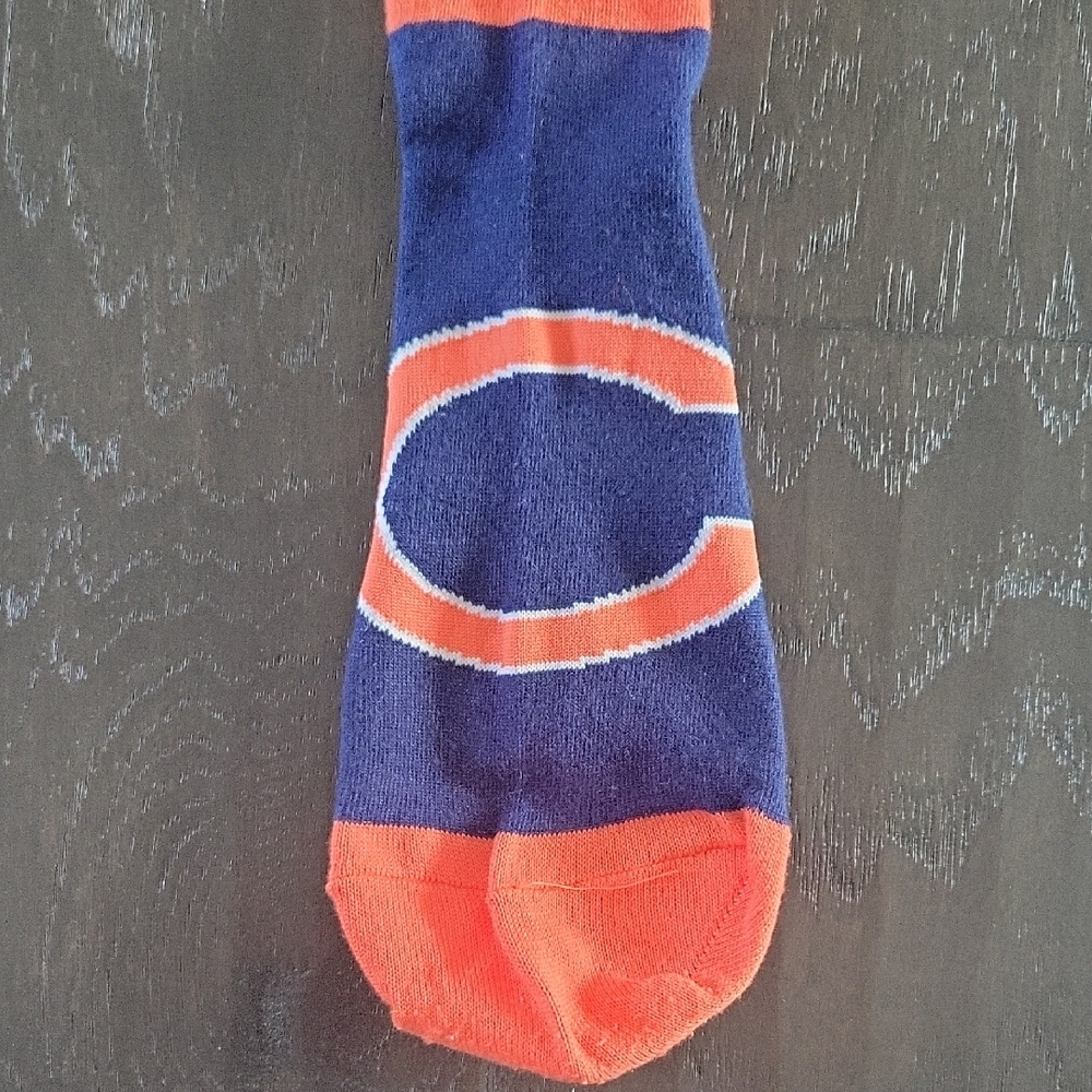 Bears Striped Orange and Blue Knee-High Socks - Picture 6 of 8